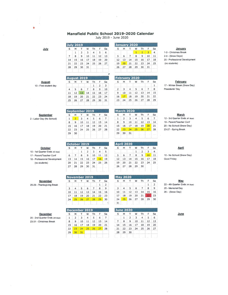 Mansfield Isd 2021 Calendar Calendar 2021