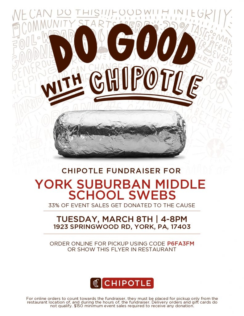 Mark Your Calendar Chipotle Fundraiser To Benefit YSMS Committee 