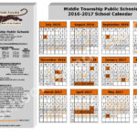 Middle Township Public Schools Calendars Cape May Court House NJ