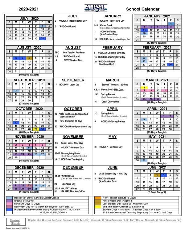 National Holiday Annual Calendar Mdcps 2020 To 2022 Calendar Calendar 