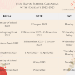 New Haven School Calendar With Holidays 2022 2023