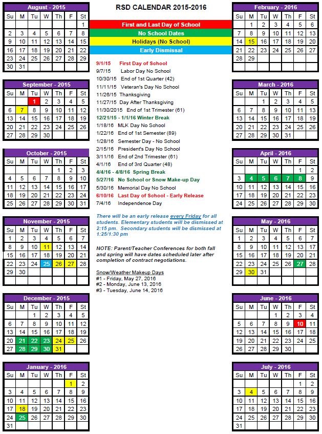 Orchard Elementary Blog School Calendar Released