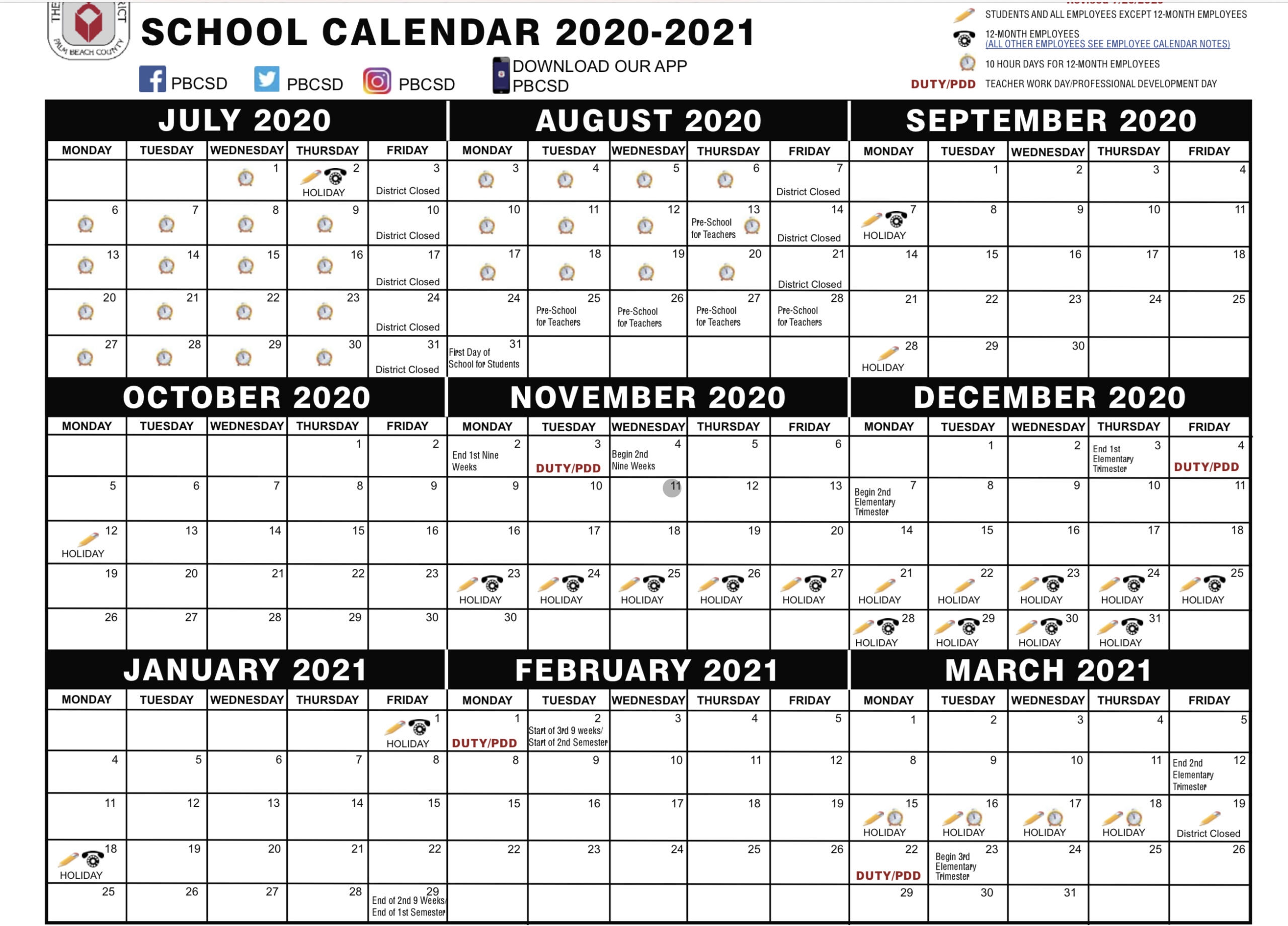 PALM BEACH SCHOOLS NEW CALENDAR EXTENDS YEAR TO JUNE 18TH