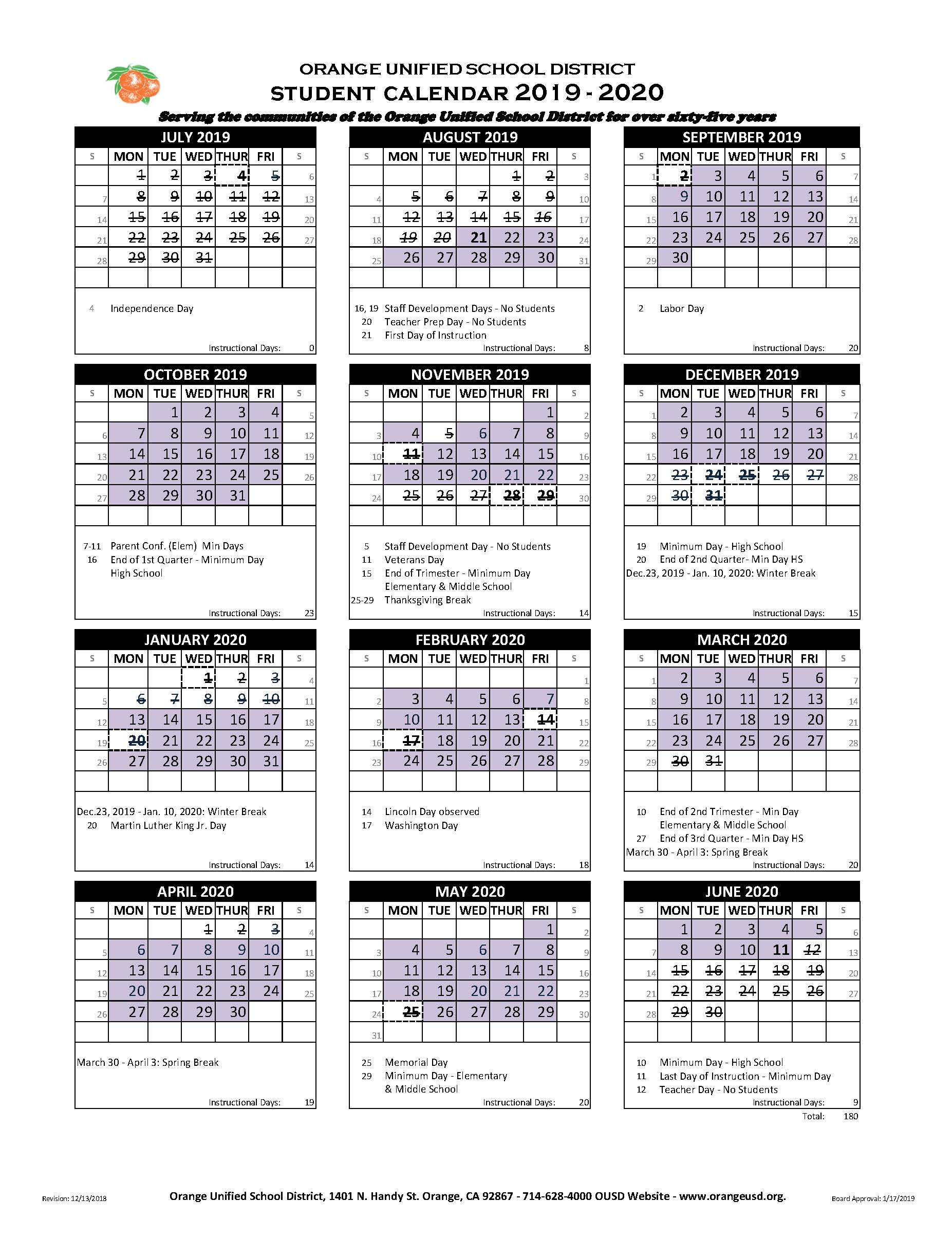 Phoenix School District Calendar 2022 2022 2022 Schoolcalendars