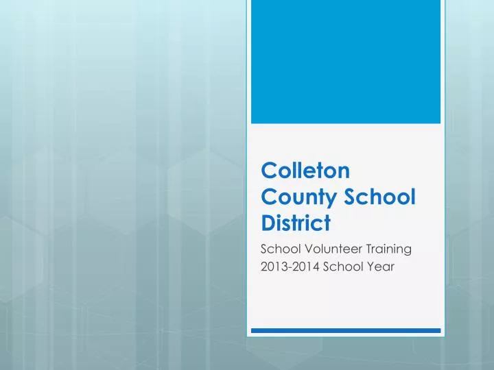 PPT Colleton County School District PowerPoint Presentation Free 