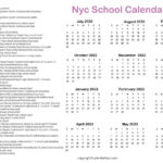 Printable NYC School Calendar 2023 Free Printable Calendar 2023