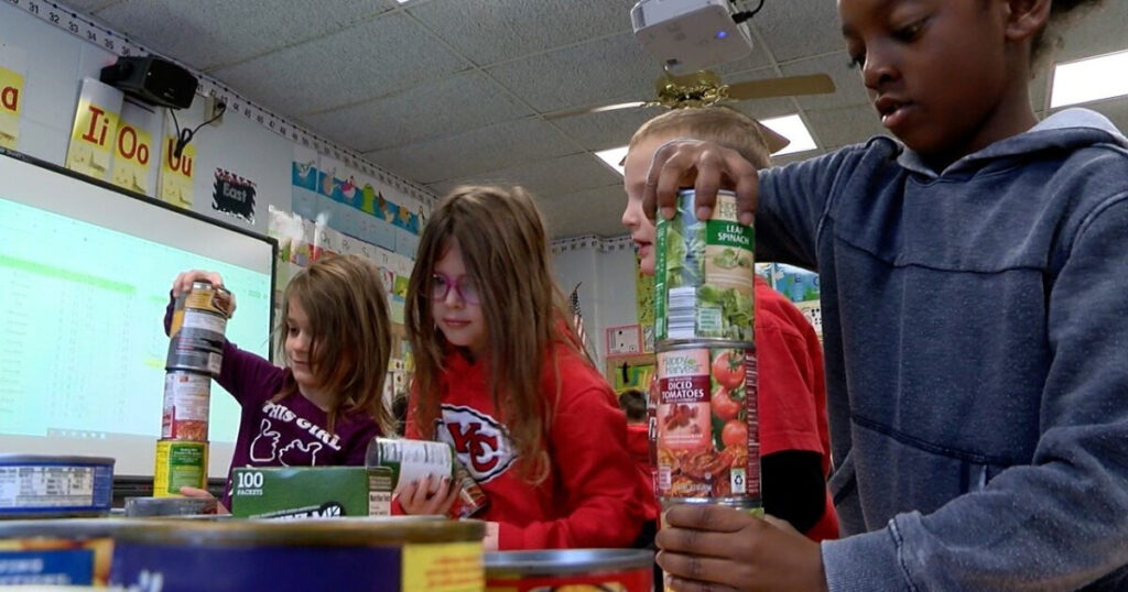 Red Bridge Elementary Students Gear Up For Souper Bowl Game