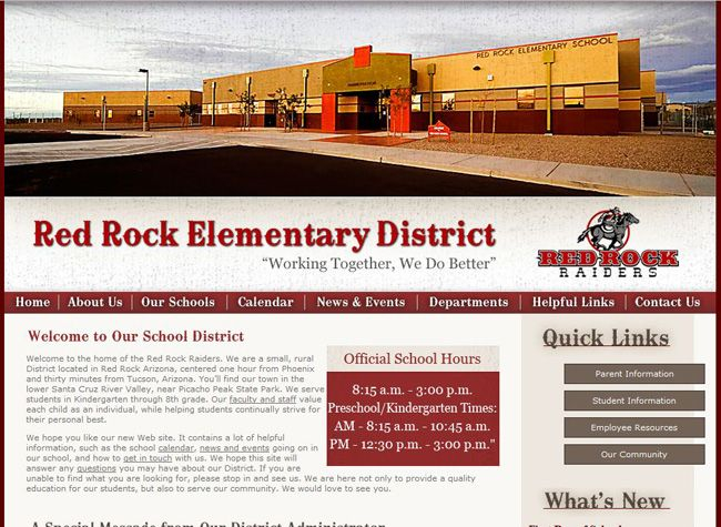 Red Rock Elementary School District School Site School Calendar 