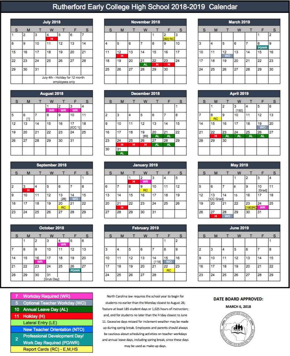 Rutherford County School Calendar Qualads