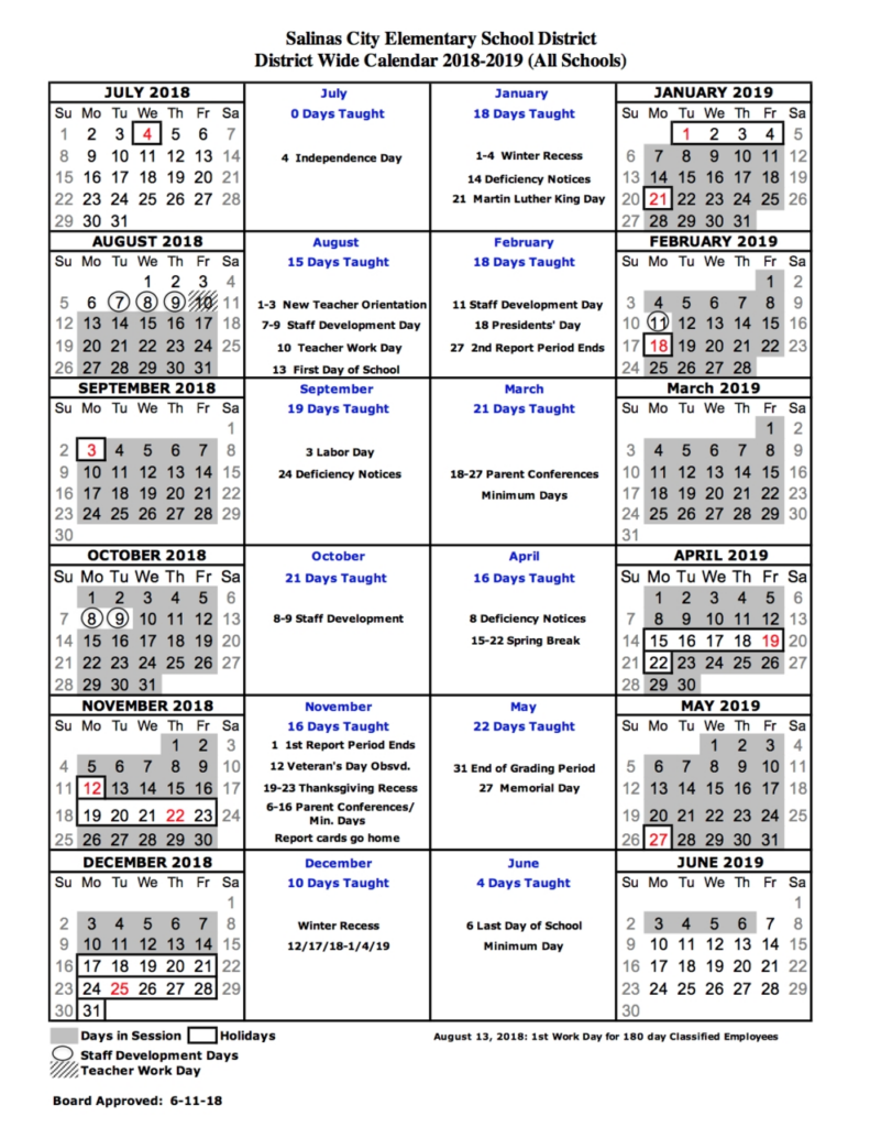 Salinas High School Calendar 2023 Schoolcalendars