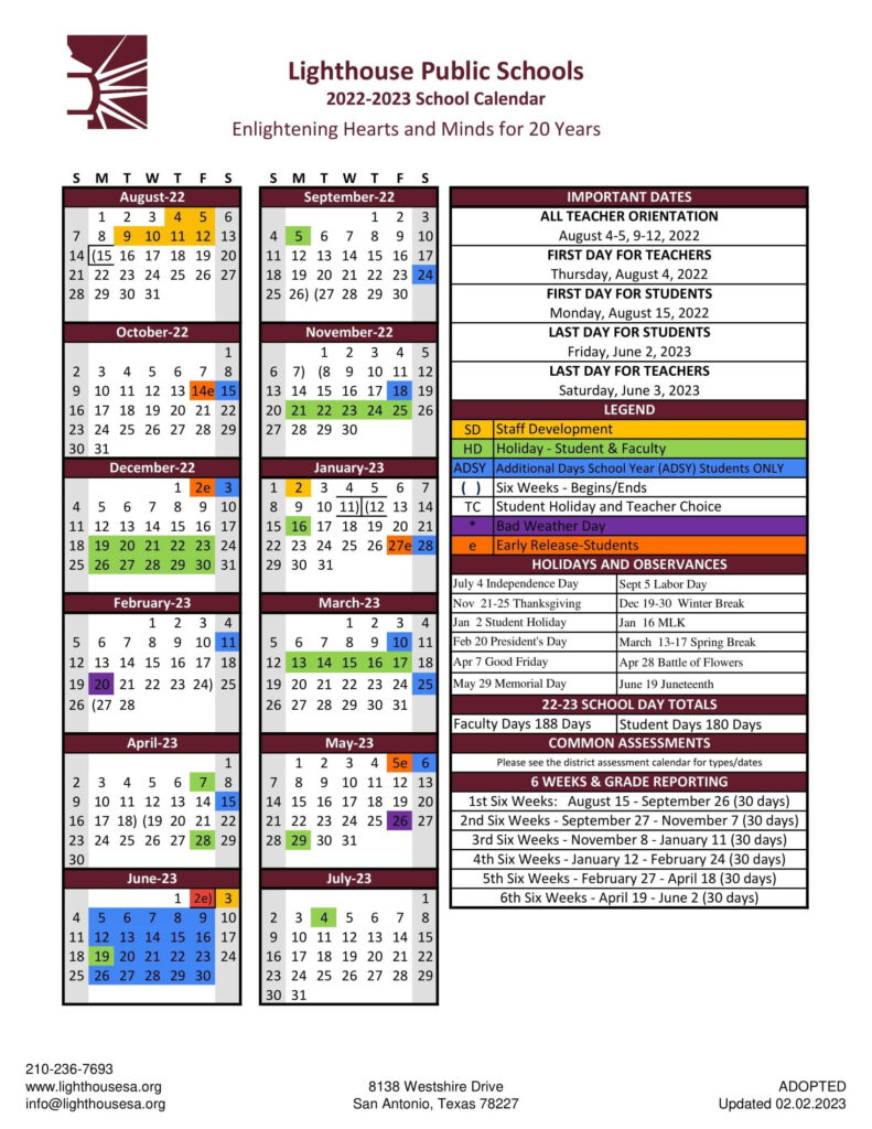 San Antonio School Calendars Updated For 2023 2024