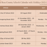 Santa Rosa County Schools Calendar With Holidays 2022 2023