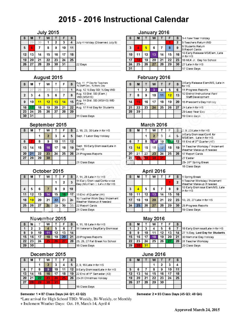 Sc Edu Academic Calendar Printable Calendar 2023