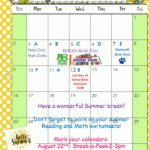 School Calendar Bancroft Elementary School