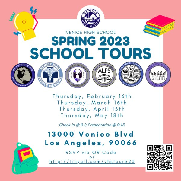 School Tour Main Calendar Venice High School