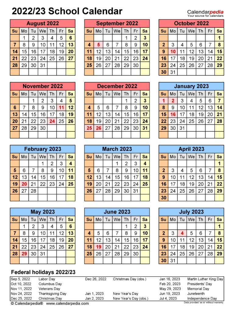 Seattle Public Schools Calendar 2022 22 2022 Schoolcalendars