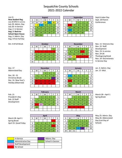 Sequatchie County Schools Calendar 2022 And 2023 PublicHolidays