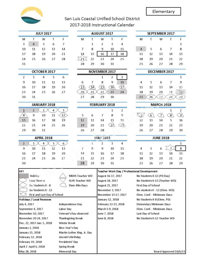 Slcusd Calendar Customize And Print