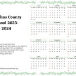 St Johns County School Calendar With Holidays 2023 2024