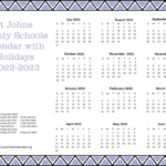 St Johns County Schools Calendar With Holidays 2022 2023