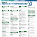 Talking Taylor Schools TAYLOR SCHOOL DISTRICT 2016 17 Calendar