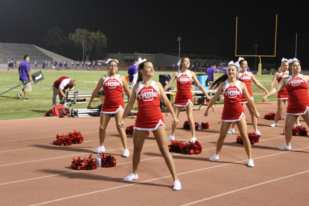 Varsity Cheerleaders At Lemoore August 24 2018 CUHS Photos 