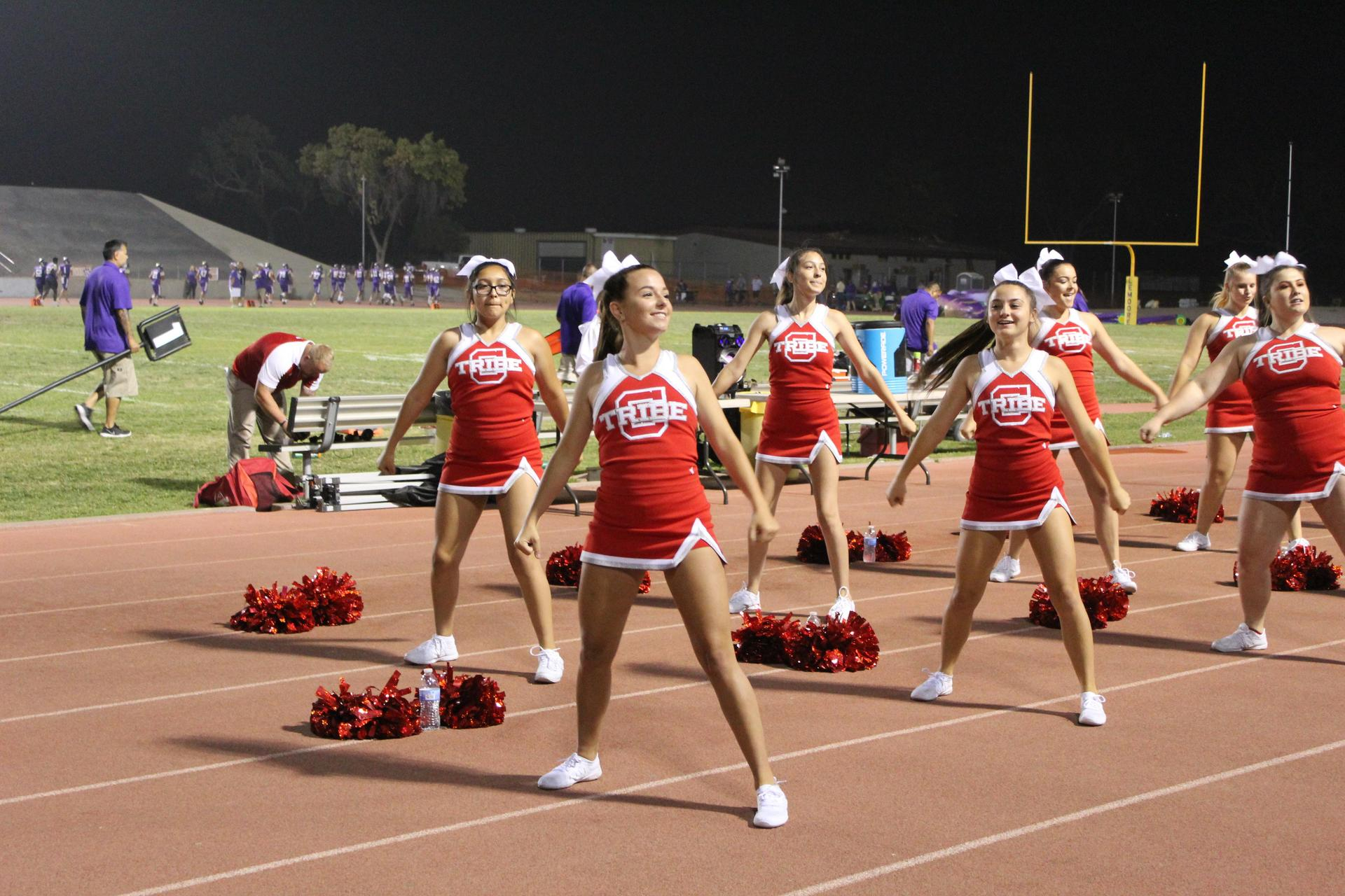 Varsity Cheerleaders At Lemoore August 24 2018 CUHS Photos