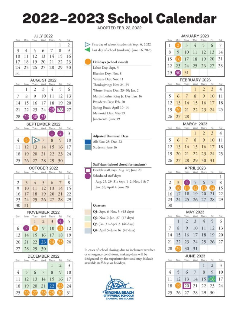 Virginia Beach Public School Calendar 2023