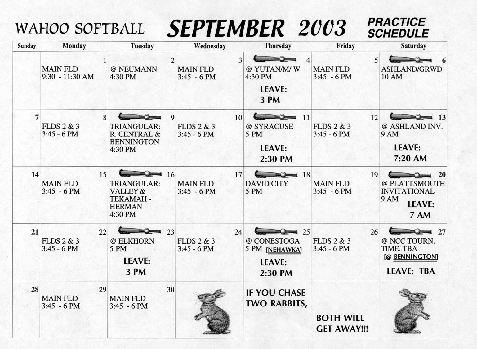 Wahoo Public Schools Girls Softball Practice And Game Schedule