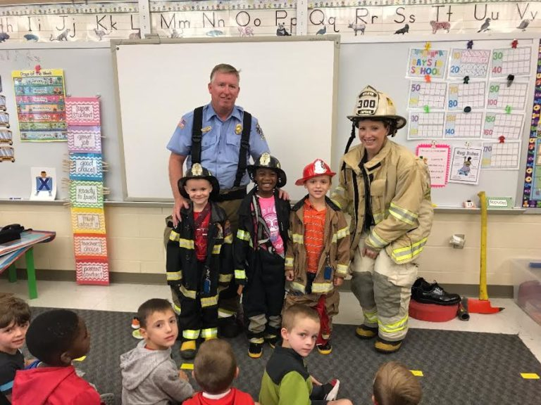 Weldon Volunteer Fire Fighters Visit Kindergarteners At Copper Beech 
